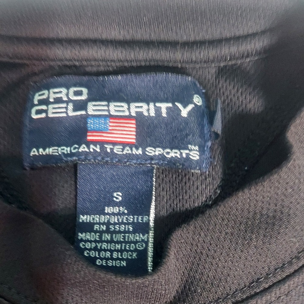 Pro Celebrity pullover Shirt/ Jersey Small Black/white Mv Monogram Sports Defect